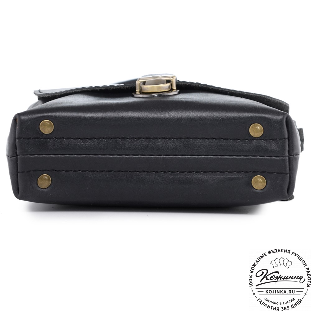  Кожаная сумка "Калифорния Нью" (чёрная)